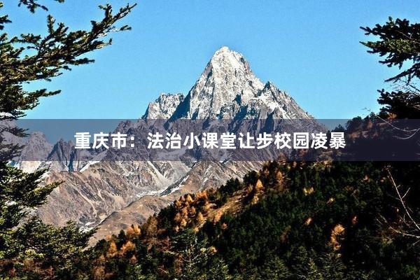 重庆市：法治小课堂让步校园凌暴