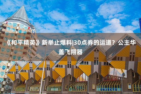 《和平精英》新举止爆料|30点券的运道？公主华盖飞翔器