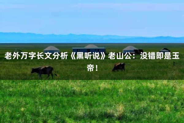 老外万字长文分析《黑听说》老山公：没错即是玉帝！